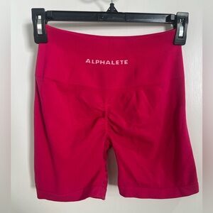 Alphalete Pink Athletic Shorts High Waist Compression
